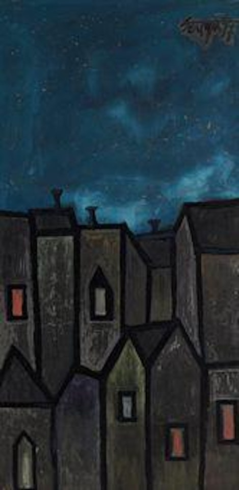 Houses at Night by Francis Newton Souza