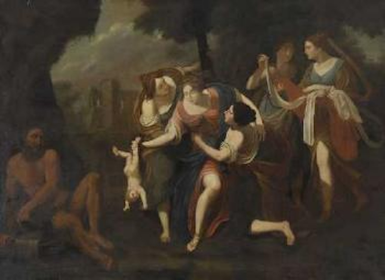 Thetis taucht Achilles in das Wasser des Styx by BOLOGNESE SCHOOL