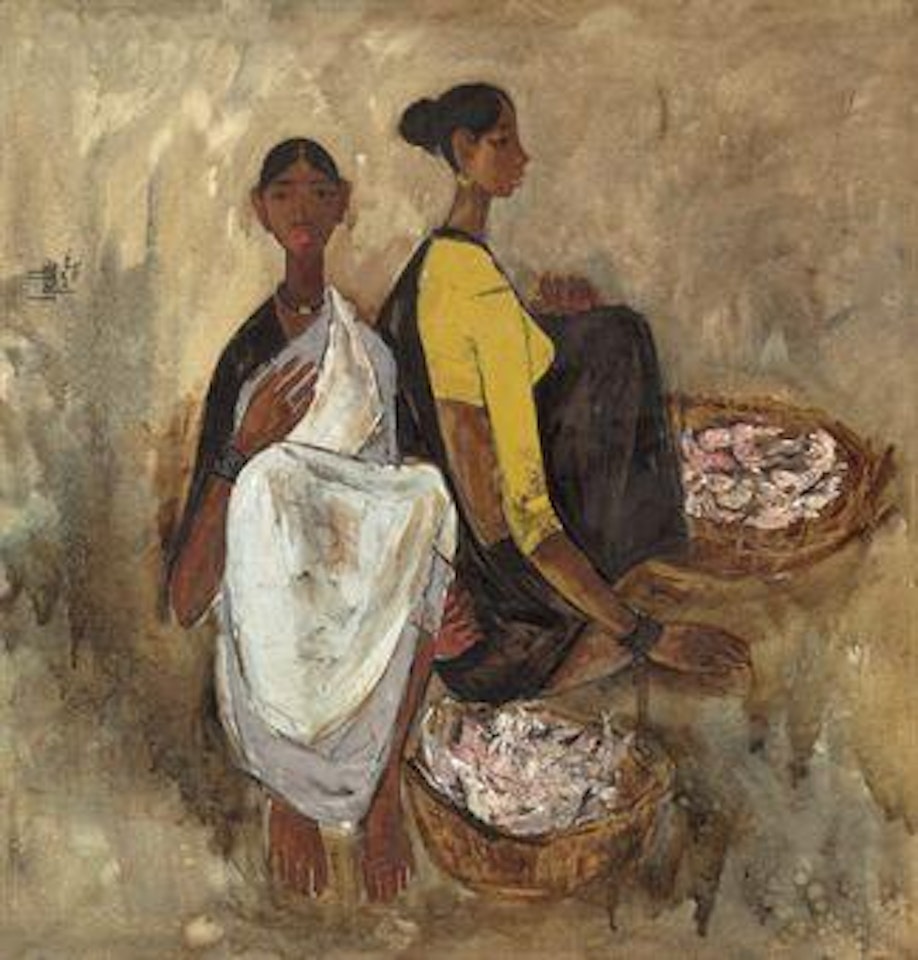 Untitled (Two Women) by B Prabha