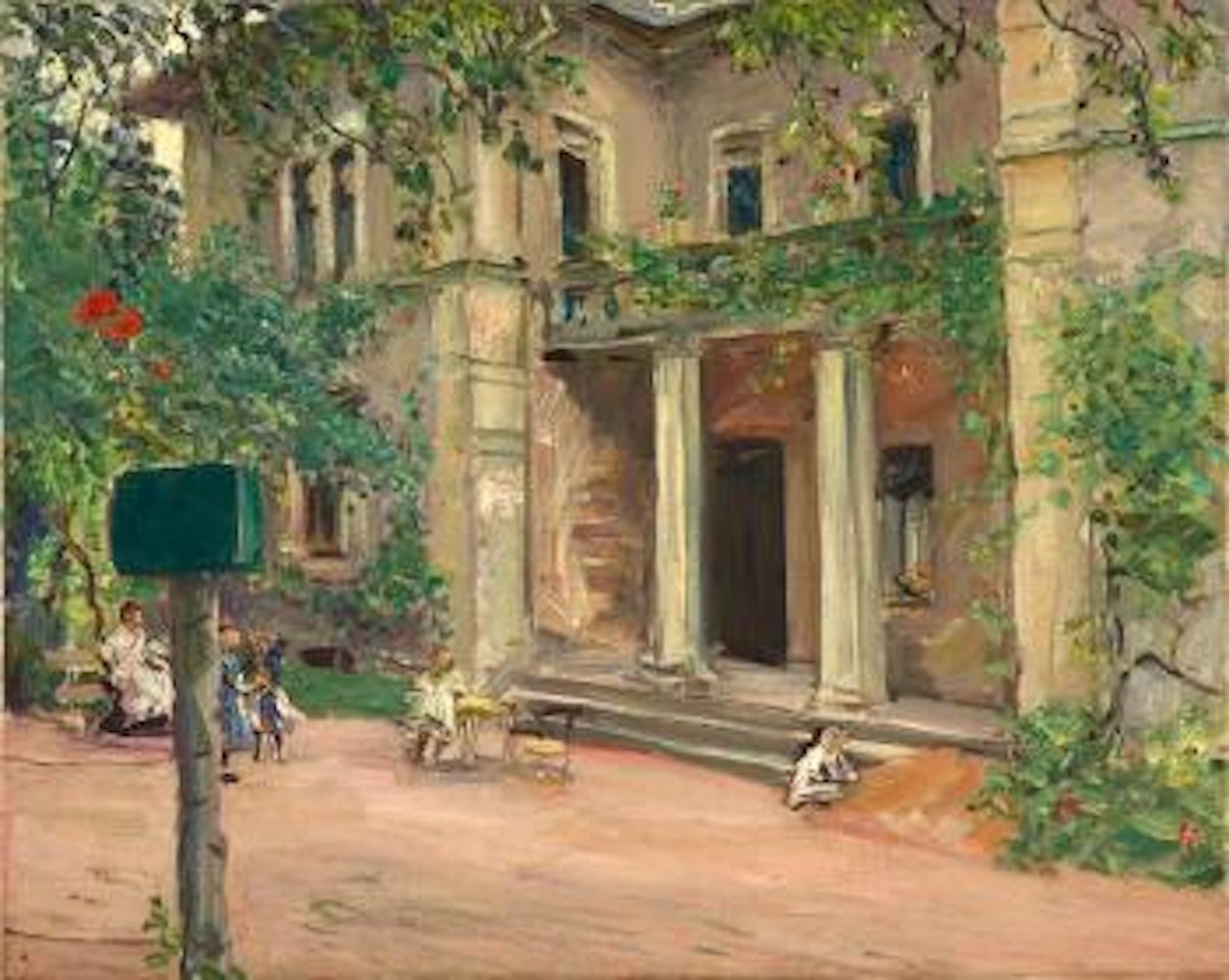 Landhaus in Godramstein mit Kindern by Max Slevogt