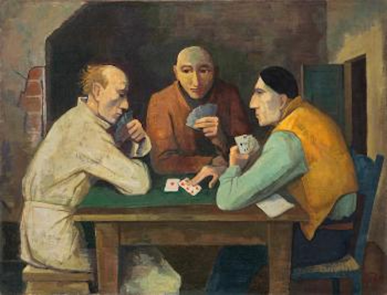 Karttenspieler by Karl Hofer