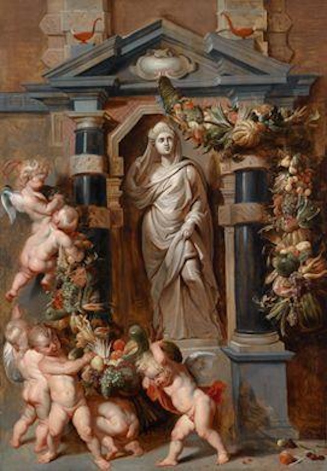Statue of the goddess Ceres in a niche by Peter Paul Rubens
