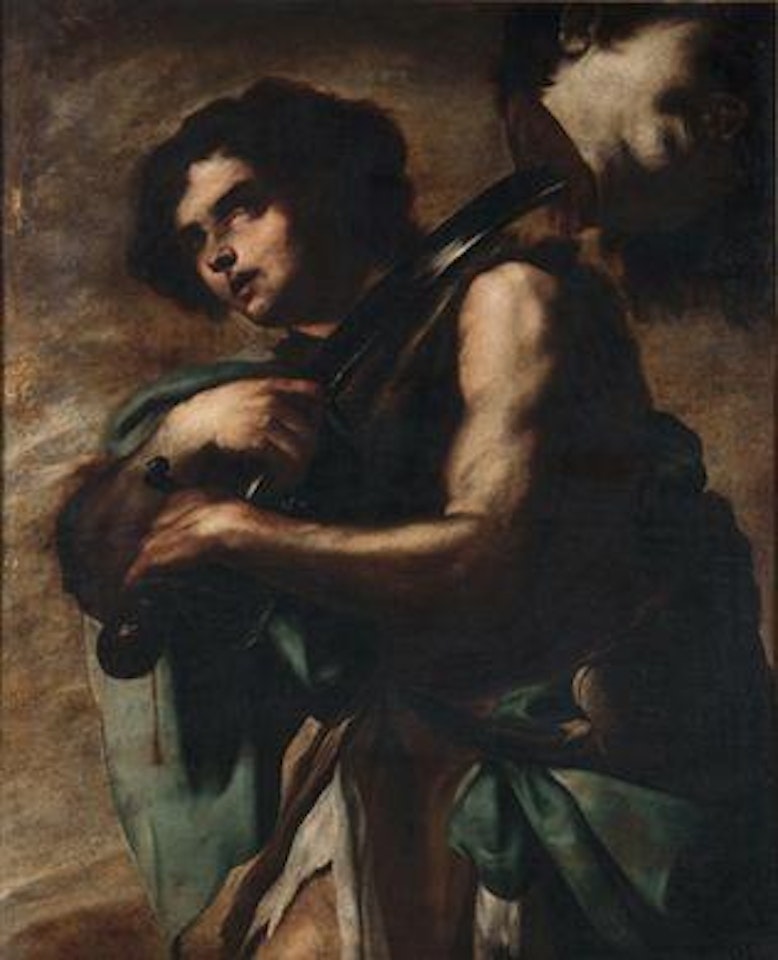 David with the head of Goliath, Davide con la testa di Golia by Circle of Luca Giordano