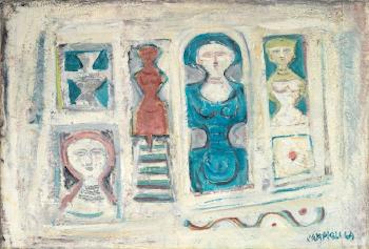 Composizione con cinque gradini by Massimo Campigli