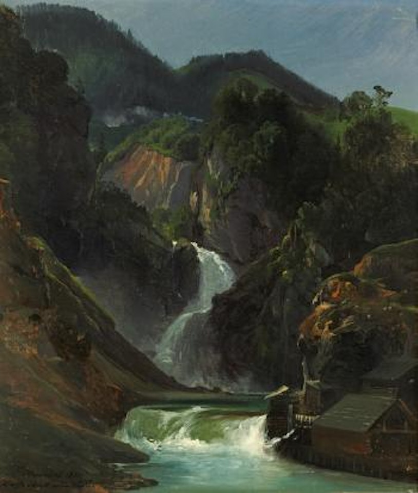 Wasserfall von Lund by Carl Hummel