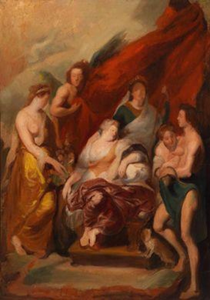 The birth of king Louis XIII by Eugene Delacroix