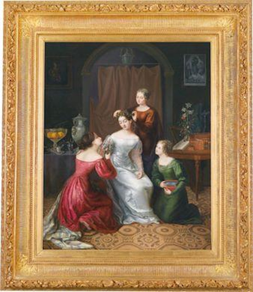 Decorating the bride by German School
