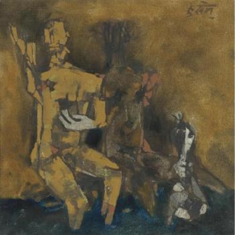 Couple At Sea-shore by M.F. Husain