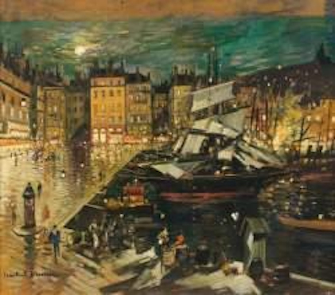 Le port de Marseille, la nuit by Konstantin Alekseevich Korovin