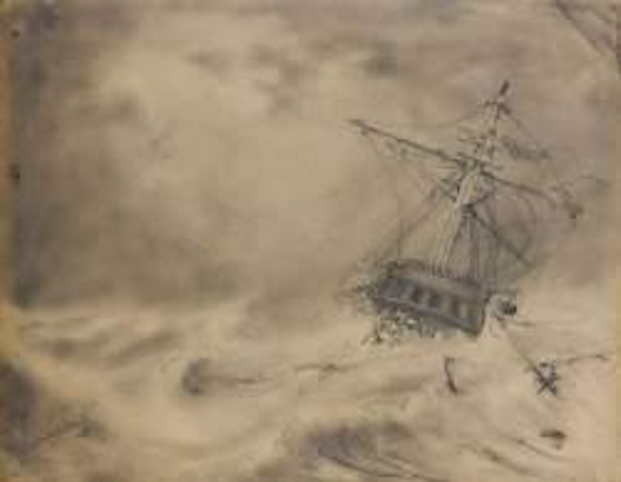 Voiler dans la tempête by Ivan Konstantinovich Aivazovsky