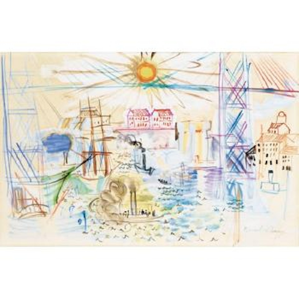 Marseille Et Le Pont Transbordeur by Raoul Dufy