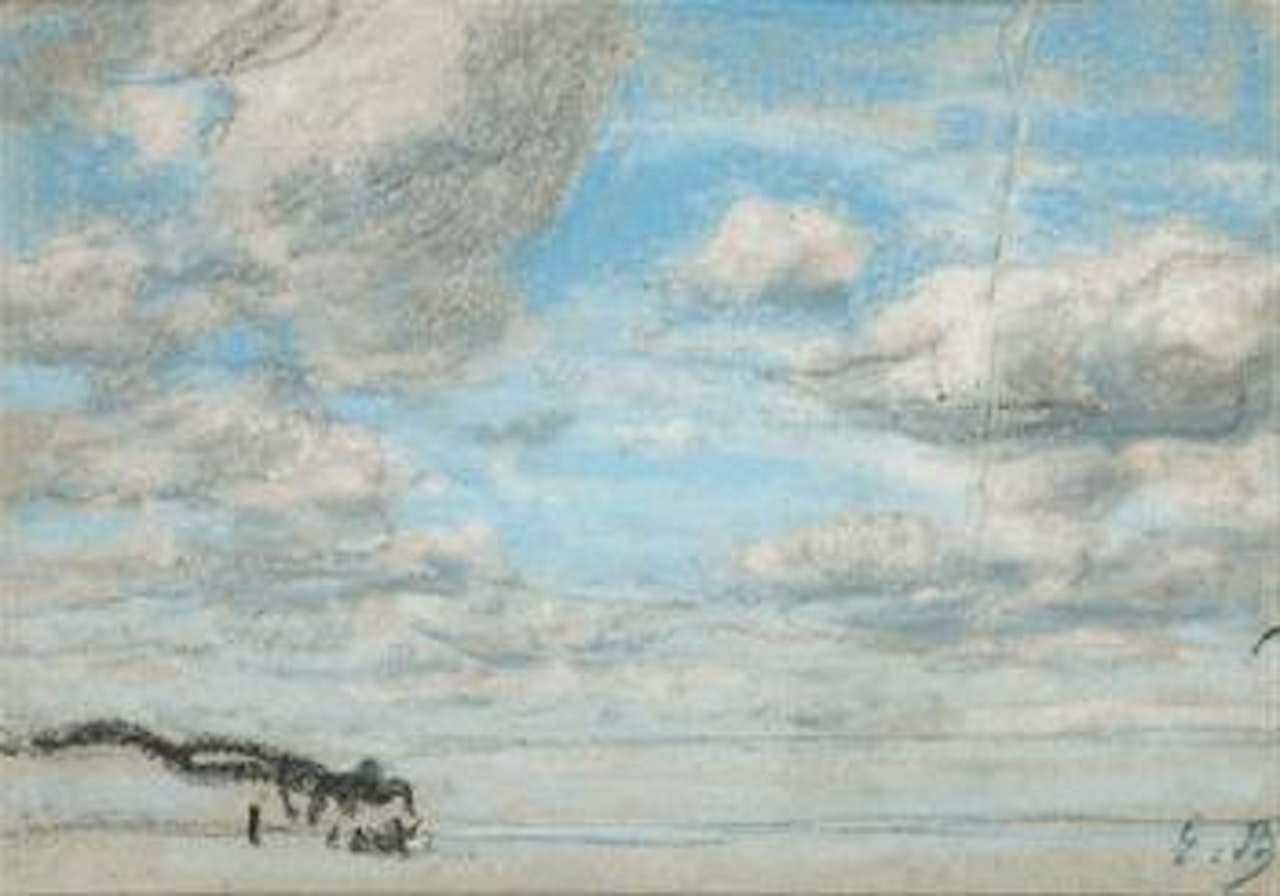 La plage by Eugène Boudin