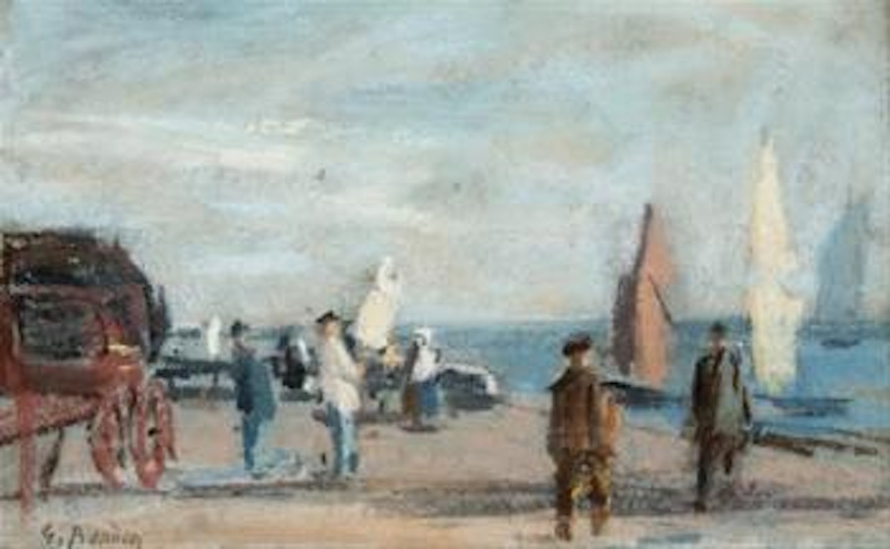Un quai à Honfleur by Eugène Boudin