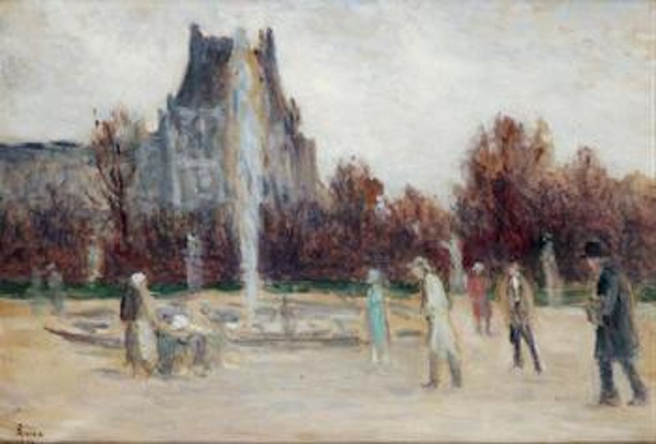 Le jet d'eau au jardin public, Tuileries by Maximilien Luce