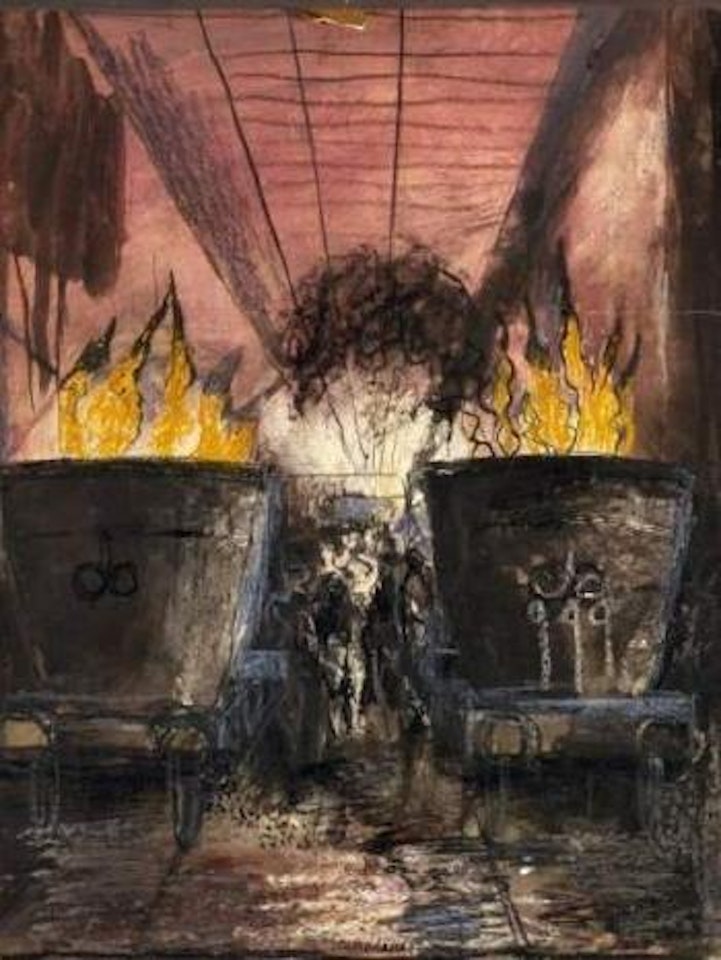 Twin Ladies - A Furnace Scene by Graham Sutherland