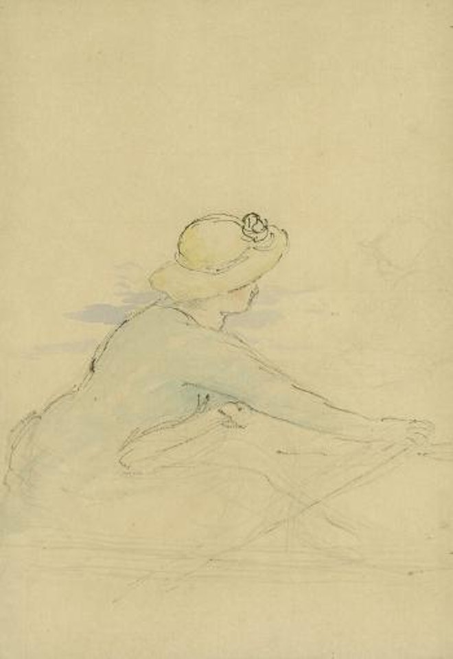 Jeune Femme au Bateau by Pierre-Auguste Renoir