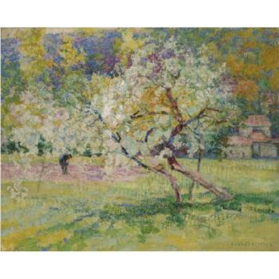 Arbres En Fleur Dans La Prairie, Auvergne by Victor Charreton