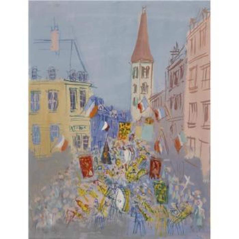 Rue Pavoisée by Jean Dufy
