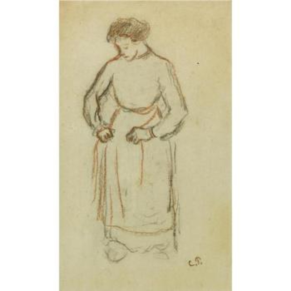 Standing Peasant Woman by Camille Pissarro