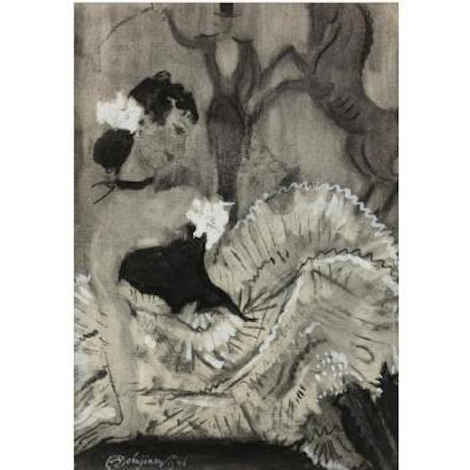 At The Circus by Mstislav Valerianovich Dobuzhinsky