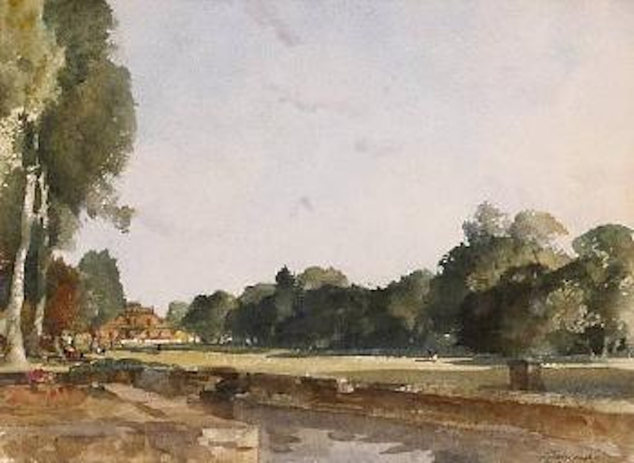 In back of the palace by William Russell Flint