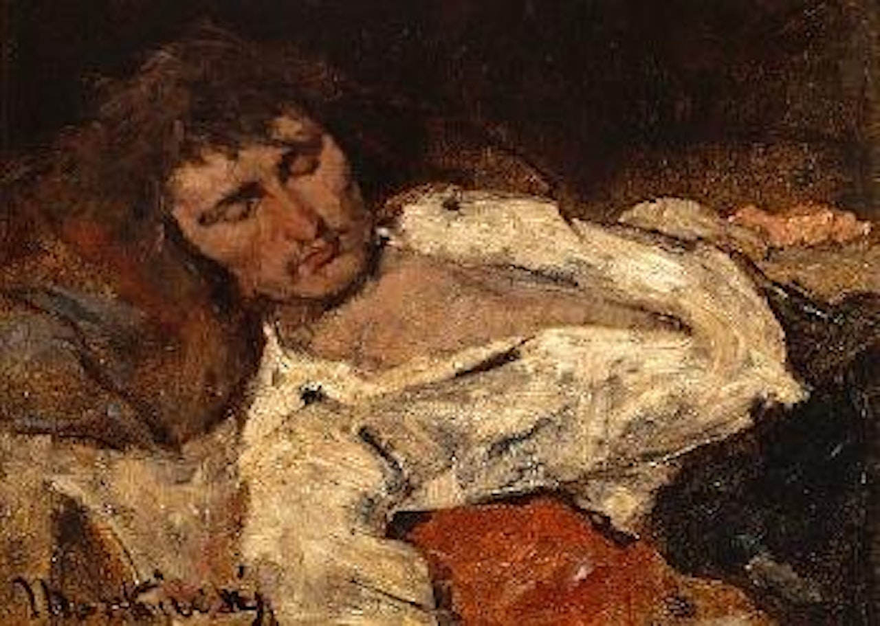 Study for The Last Sleep of the Condemned Man by Michael von Munkacsy