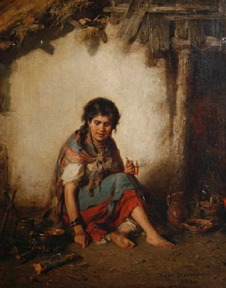 A gypsy girl by Hermann Kern