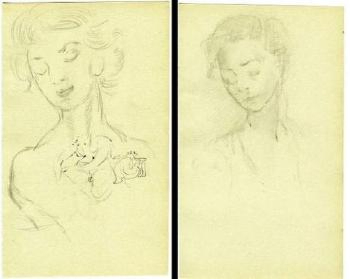 Quatre Etudes pour le 'Portrait de Madame Phillips' by Salvador Dali