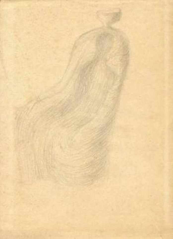 Fauteuil Paranoiaque, Mobilier Surrealiste, Croquis de Machoire, Profil (verso) by Salvador Dali