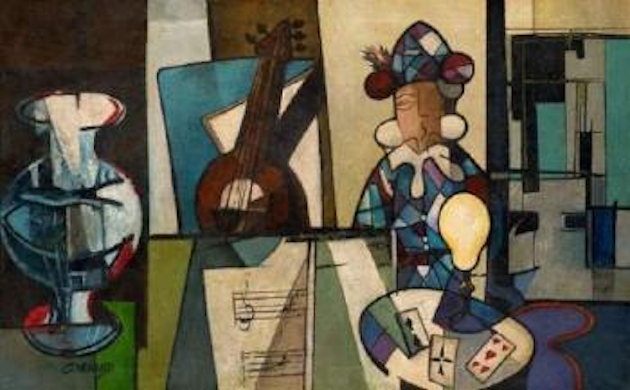 Nature Morte et Arlequin by Claude Venard