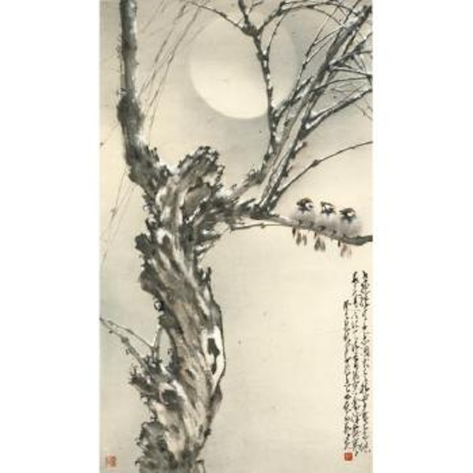 Birds Under Moonlight by Zhao Shao'ang
