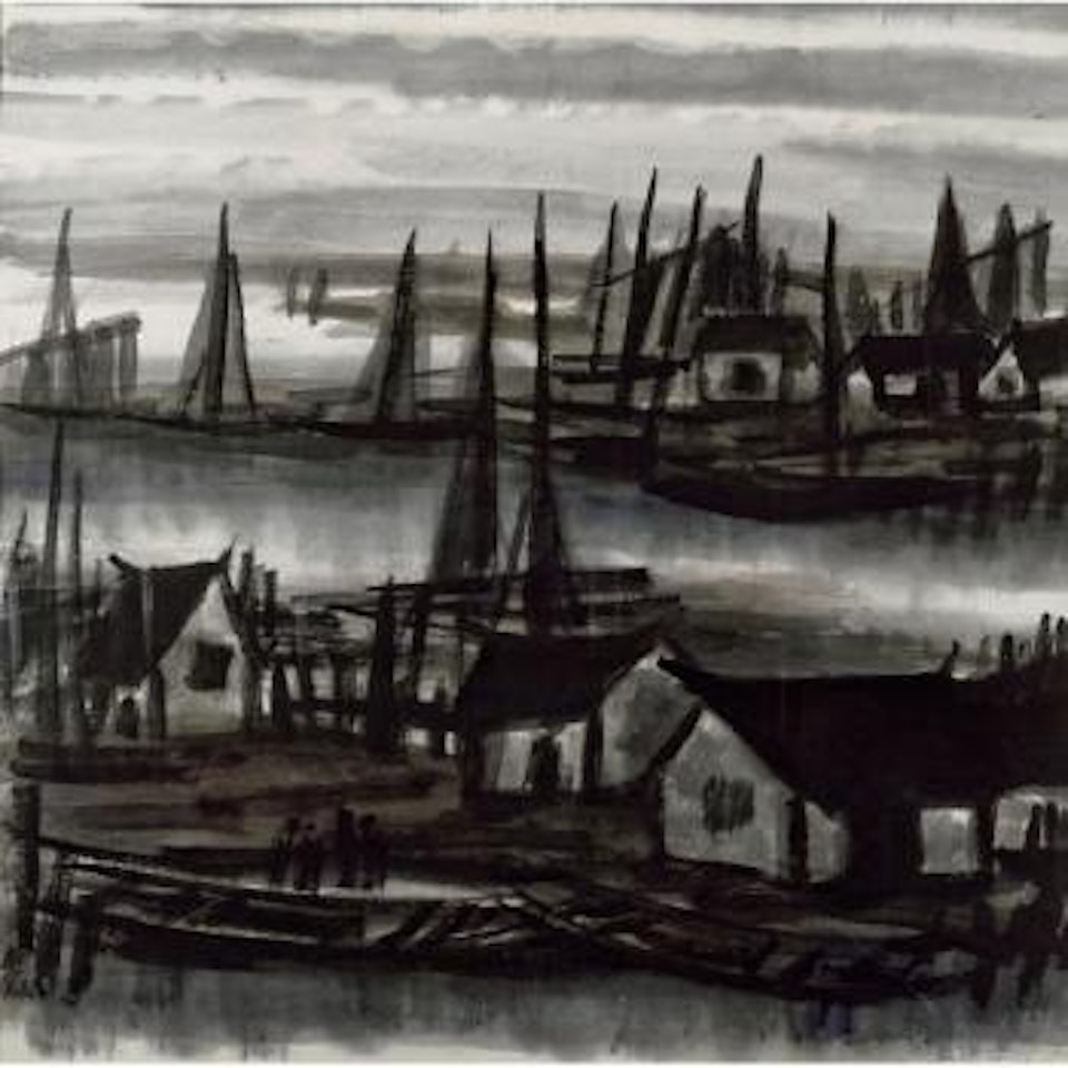 Harbour At Dusk by Lin Fengmian