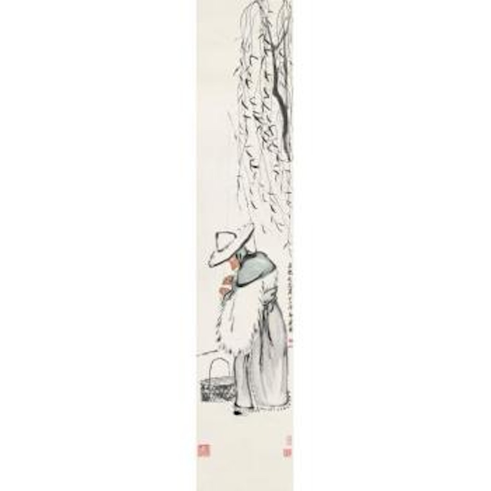 Fisherman Under The Willows by Qi Baishi