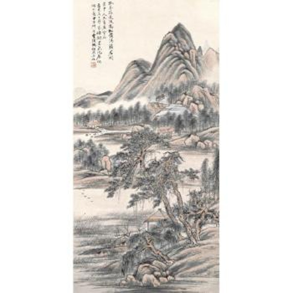 Pine Tree And Pavilion by Feng Chaoran