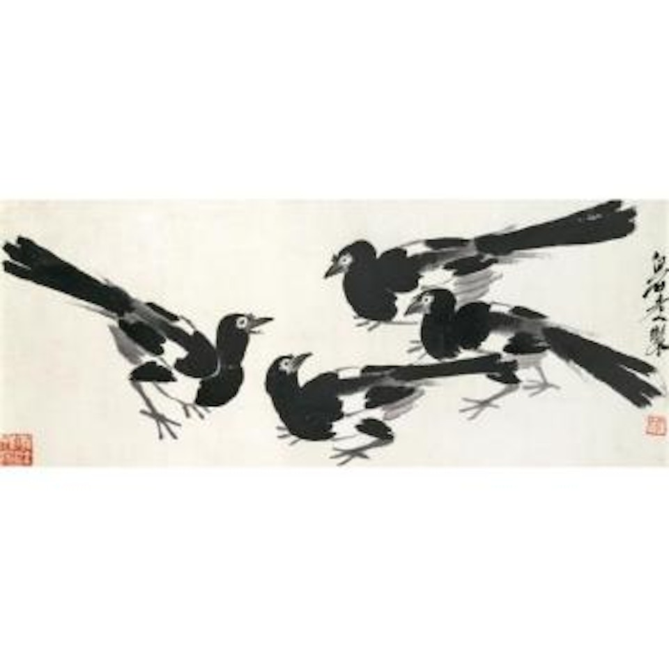Four Magpies by Qi Baishi