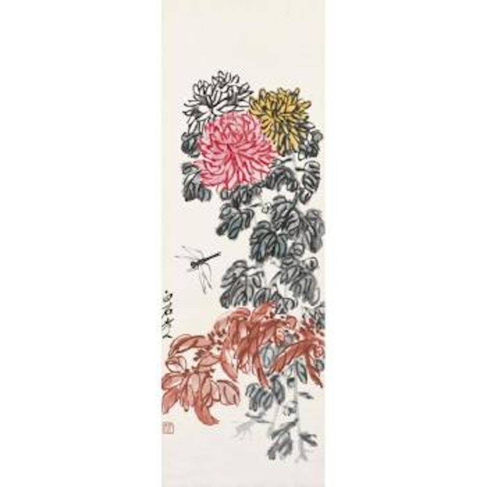 Flowers And Dragonflies by Qi Baishi