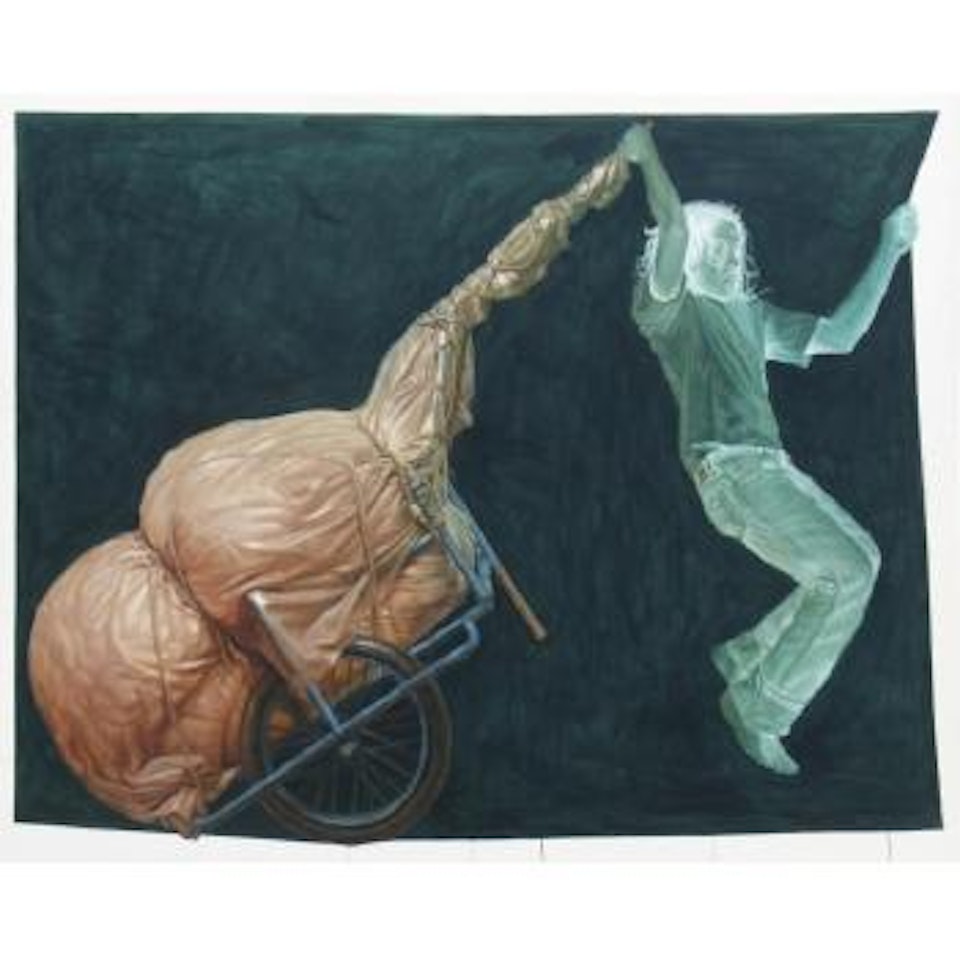 Pulling Down The Wrapped Cart by Budi Kustarto