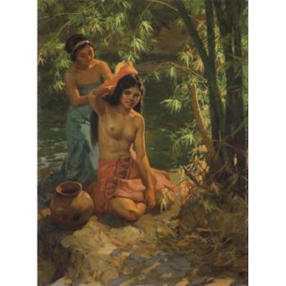 Grooming Princess Urduja by Fernando Amorsolo