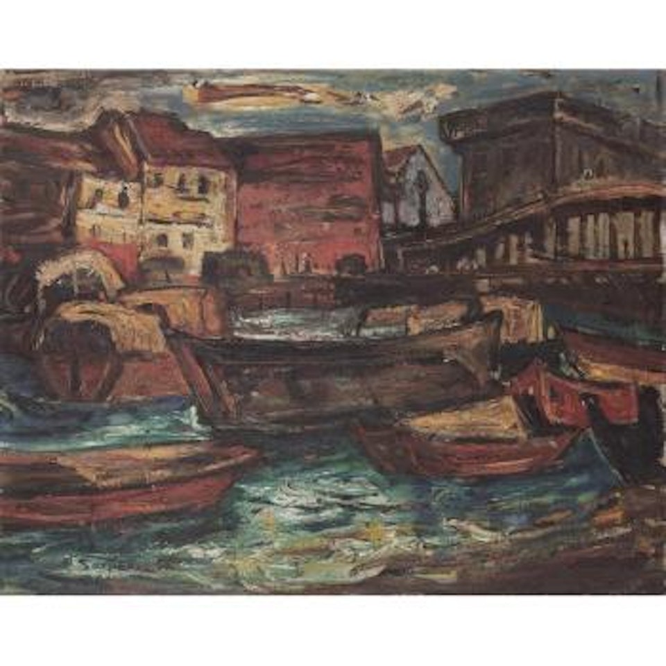 Boat Quay by Cheong Soo Pieng