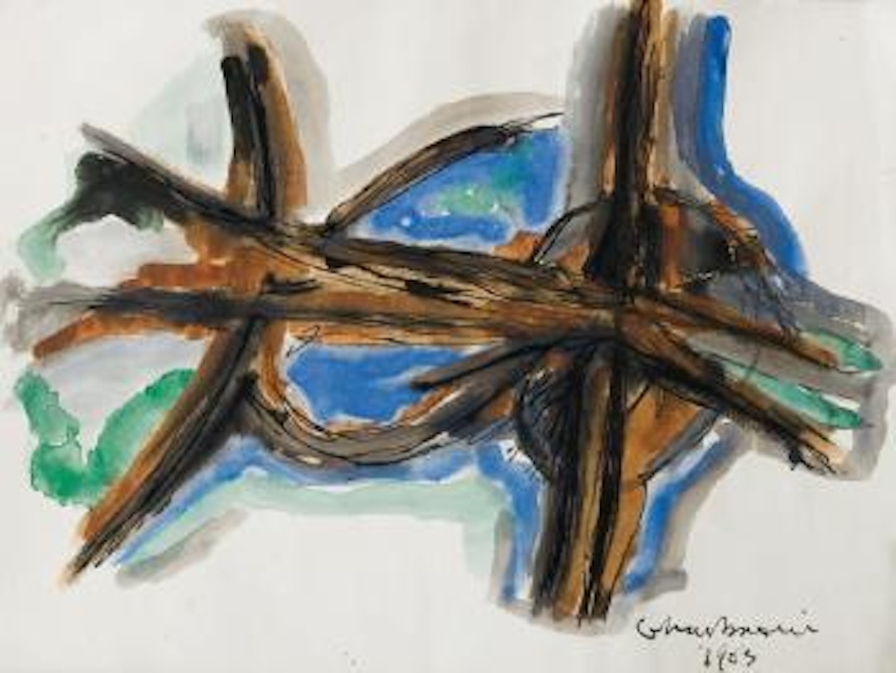 Composition abstraite by Jilali Gharbaoui