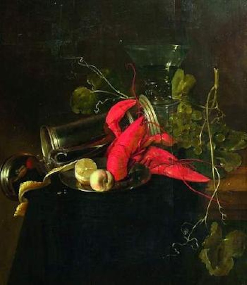 Nature morte aux homards, verre roemer et citron by Jan Davidsz de Heem