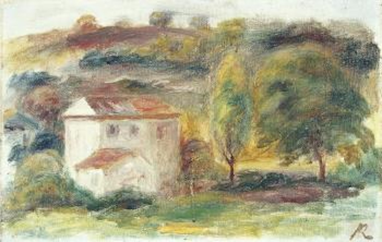 Paysage à la maison blanche by Pierre-Auguste Renoir