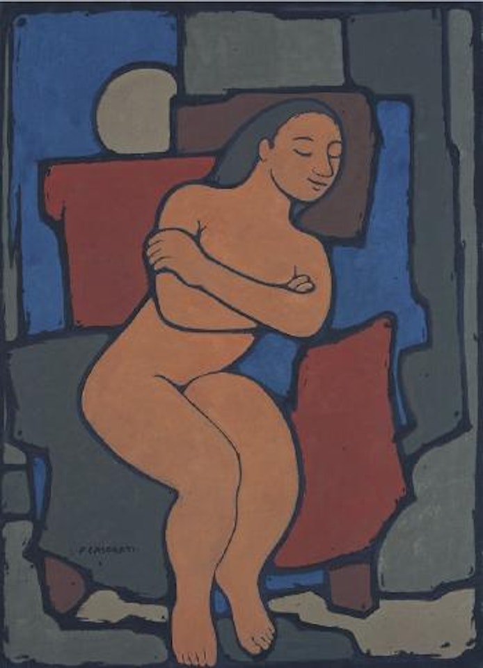 Nudo in poltrona by Felice Casorati