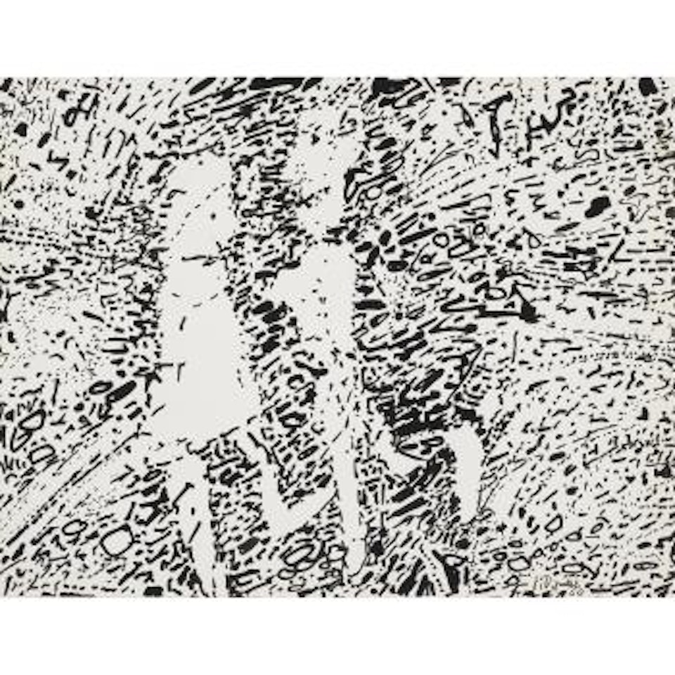 Paysage Avec Deux personages by Jean Dubuffet