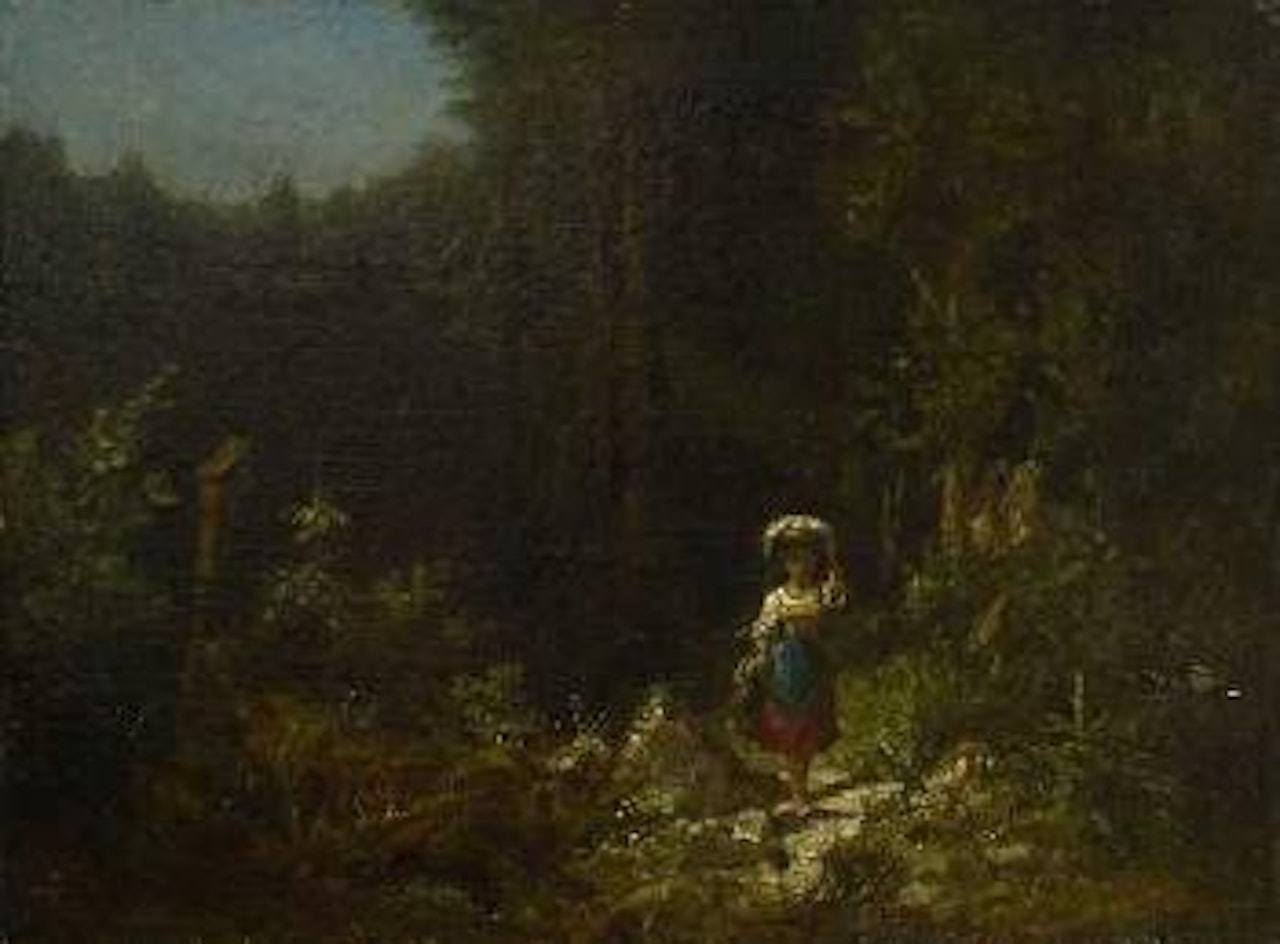 Madchen im Walde by Carl Spitzweg