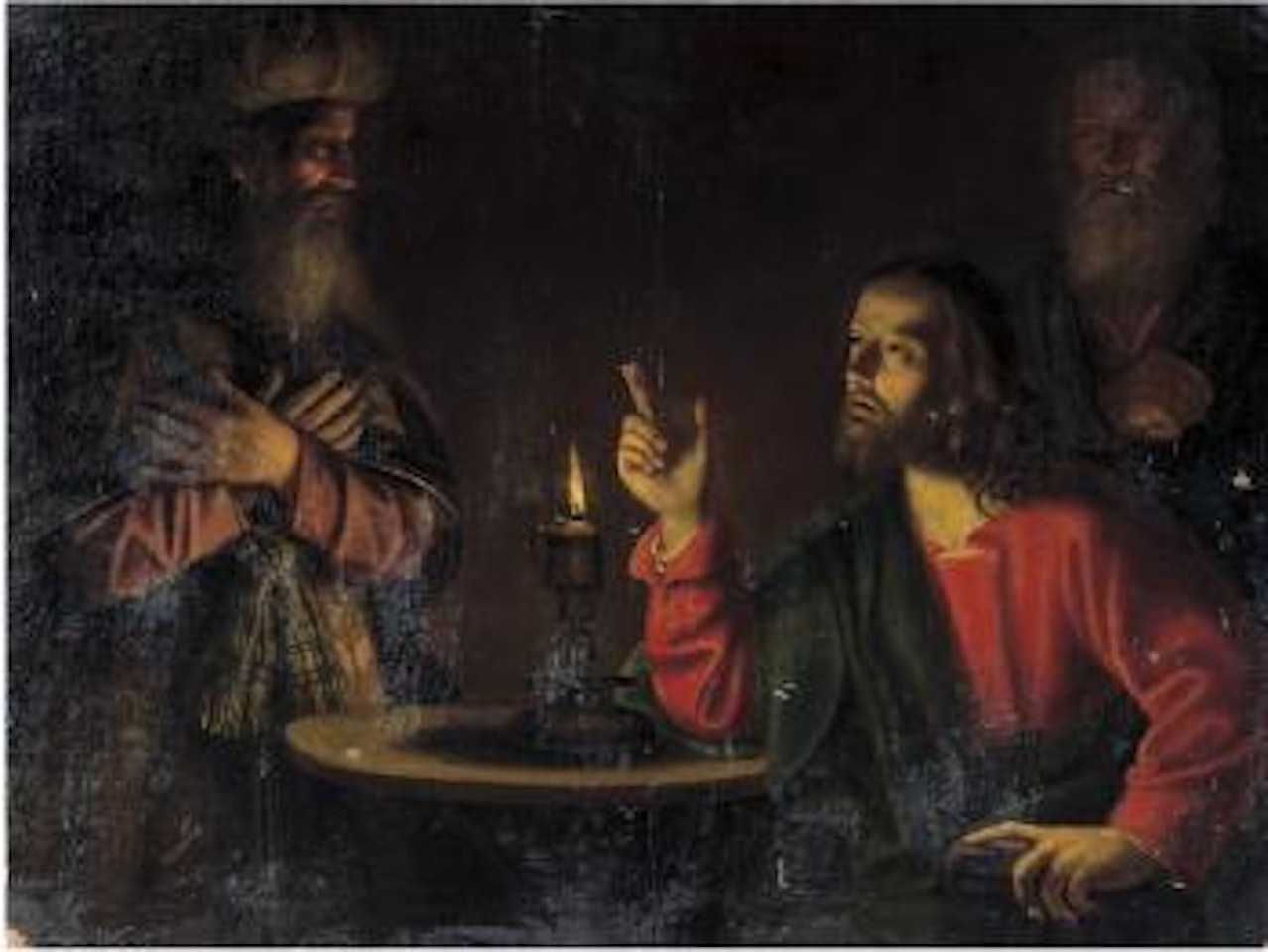Cristo in Emmaus by Caravaggio by Flemish School