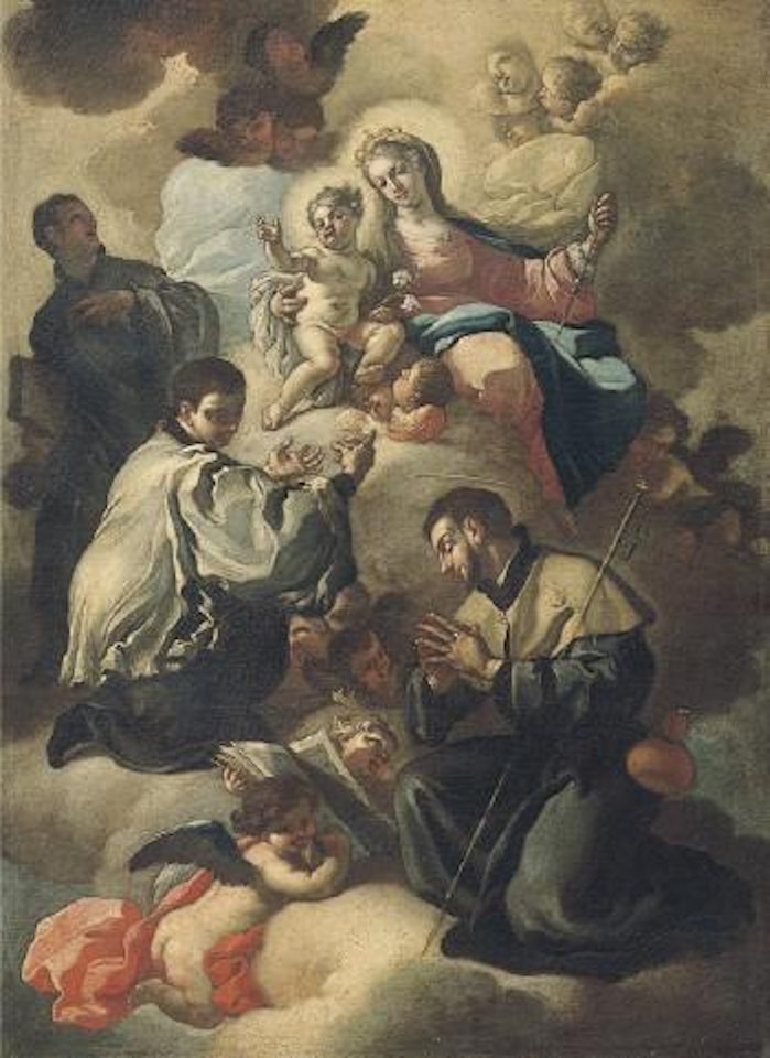 Madonna col Bambino e Santi by Francesco de Mura