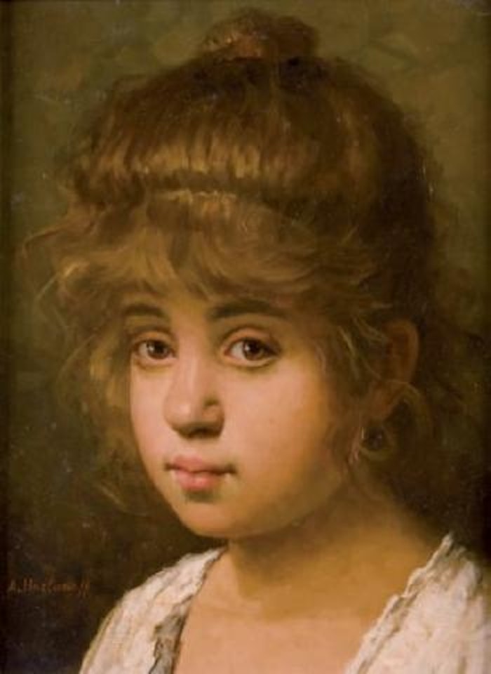 Portrait d'une enfant by Alexei Harlamoff