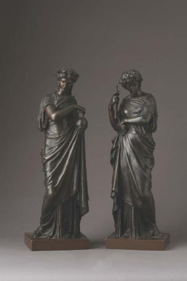 Allegorical figures of women, representing music and science by Mathurin Moreau