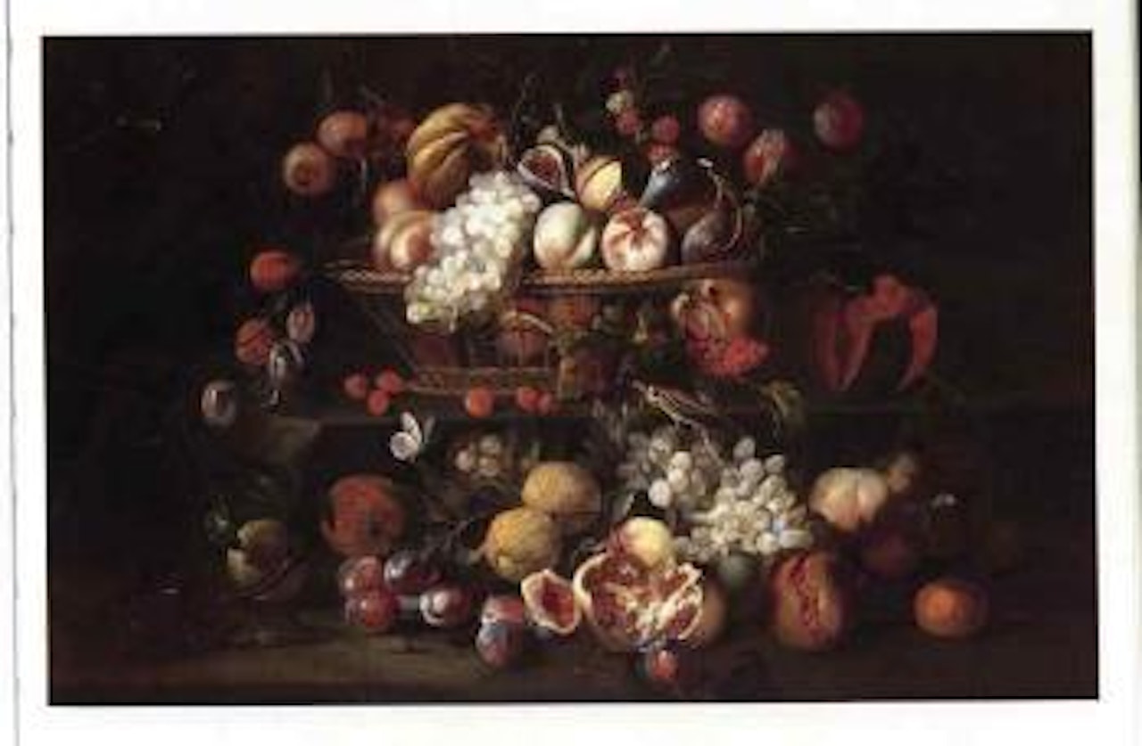 Nature morte aux fruits, papillons et libellules by Abraham Brueghel